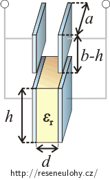 Kondenzátor rozdělený na dva paralelně zapojené kondenzátory