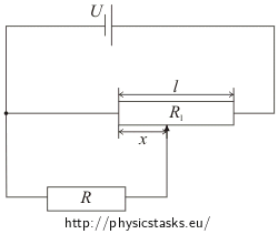 The circuit with the potentiometer 