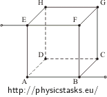 The resistance of the cube between the vertices  E, B