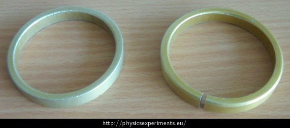 Fig. 1: Closed (left) nad cut (right) ring